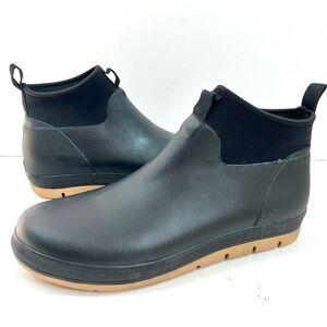 Staheekum Mens Size 13, Waterproof Rain Boot Shoes, Black Neoprene Insulated